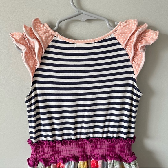 Matilda Jane Sz 6 Gummi Fruits Dress Happy and Free Fruiti Floral Stripes - Picture 8 of 10